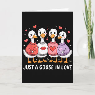Cute Goose Valentine Love Cozy Animal Card