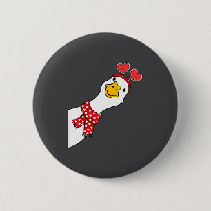 Cute Goose Xoxo Be Mine Happy Valentine's Day Wome Button