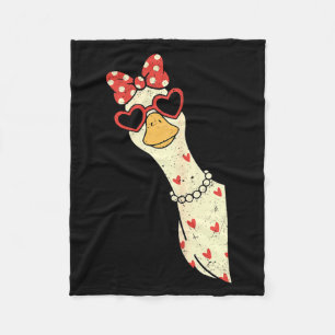 Cute Goose Xoxo Be Mine Happy Valentine's Day Wome Fleece Blanket