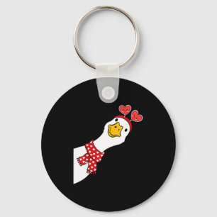 Cute Goose Xoxo Be Mine Happy Valentine's Day Wome Keychain