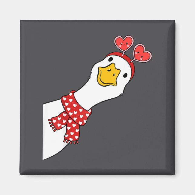 Cute Goose Xoxo Be Mine Happy Valentine's Day Wome Magnet (Front)
