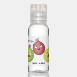 Cute gooseberry trio singing cartoon hand sanitizer