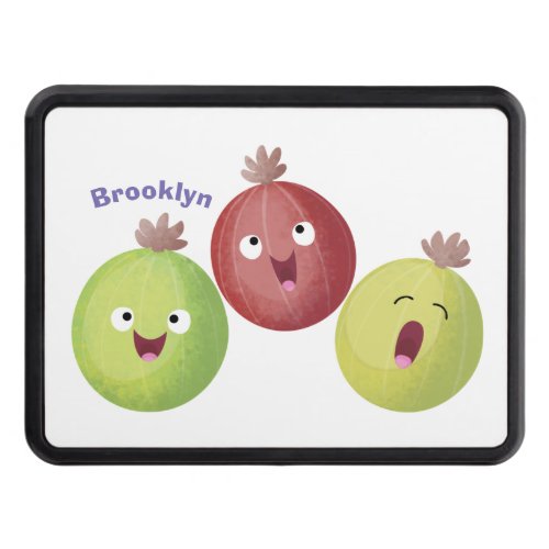 Cute gooseberry trio singing cartoon  hitch cover