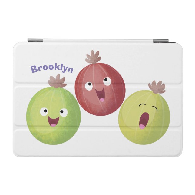 Cute gooseberry trio singing cartoon  iPad mini cover (Horizontal)