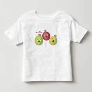 Cute gooseberry trio singing cartoon toddler t-shirt