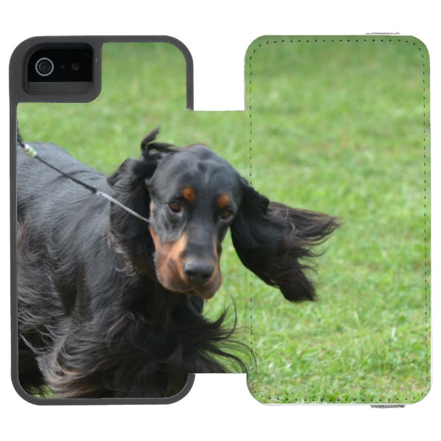 Cute Gordon Setter Incipio iPhone Wallet Case (Folio Open)