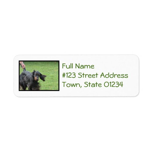 Cute Gordon Setter Label