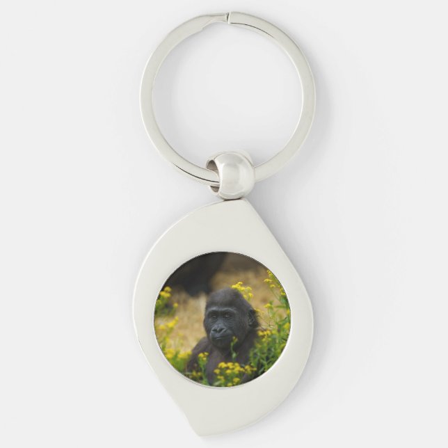 Cute Gorilla Baby Keychain (Front)