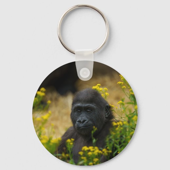 Cute Gorilla Baby Keychain (Front)