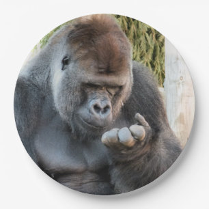CUTE GORILLA PAPER PLATES