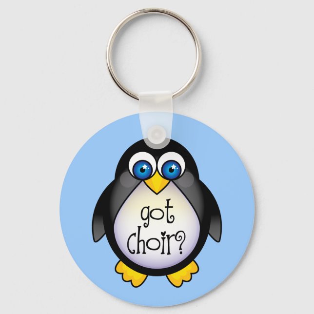 Cute Got Choir Penguin Gift Keychain (Front)