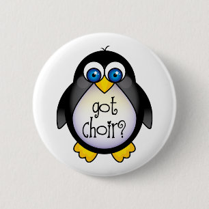 Cute Got Choir Penguin Gift Pinback Button