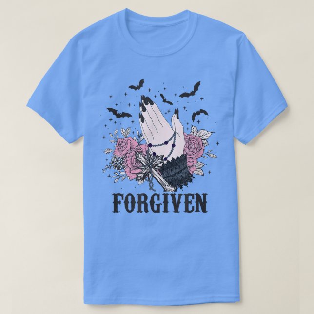 Cute Goth Halloween Costume Hand Forgiven Goth EMO T-Shirt (Design Front)