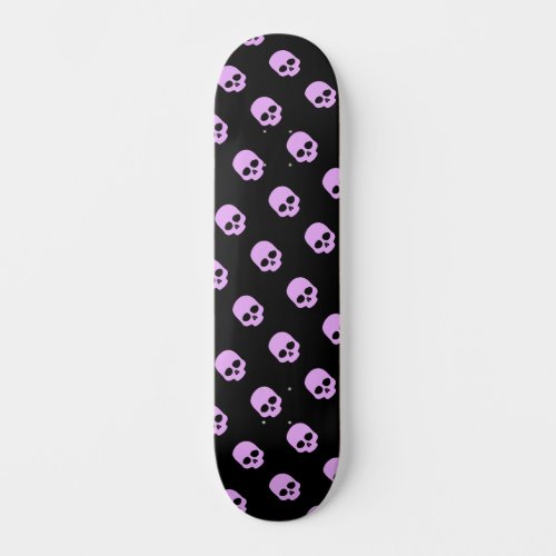 Cute Goth Pink Skulls Girls Skateboard
