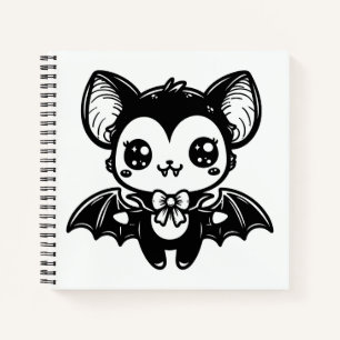 Cute Goth Vampire Bat Spooky Kawaii Notebook