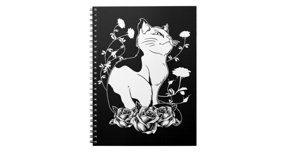 Cat Kitten Rainbow Personalized Notebook Sketchbook Custom