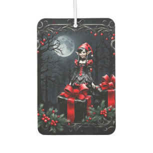 Cute Gothic Christmas Elf. Air Freshener