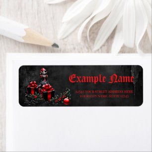 Cute Gothic Christmas Elf.  Label