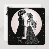 Cute Gothic Emo Kids Kiss Valentine's Day (Front/Back)