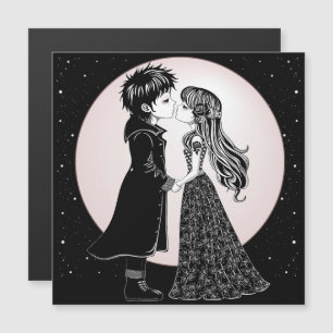 Cute Gothic Emo Kids Kiss Valentine's Day