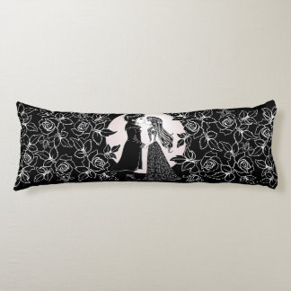 Cute Gothic Emo Kids Kiss Valentine's Day Body Pillow