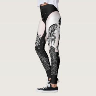 Cute Gothic Emo Kids Kiss Valentine's Day  Leggings