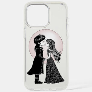 Cute Gothic Emo Kids Kiss Valentine's Day  iPhone 15 Pro Max Case