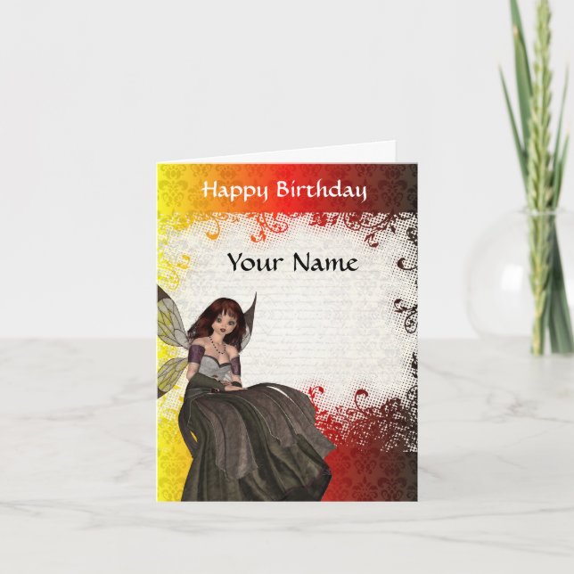 Cute Gothic fairy  birthday Card (Front)