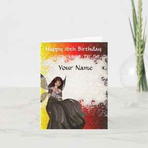 Cute Gothic fairy sweet sixteen birthday Letterpress Thank You Card