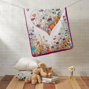 Cute Gothic Garden Sugar Skull Baby Blanket
