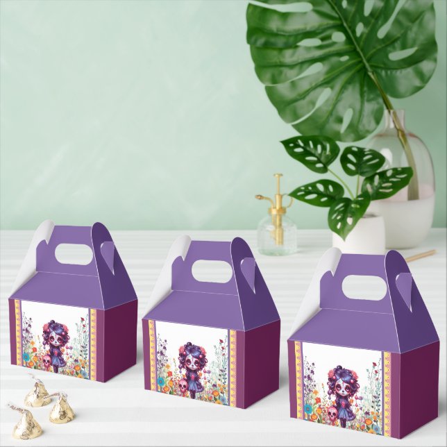 Cute Gothic Garden Sugar Skull   Favor Boxes (Multiple)