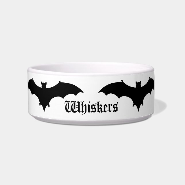 Cute Gothic Halloween bat Bowl (Front)