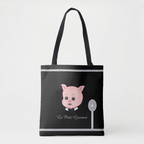 Cute Gourmet Little Pig Tote Bag