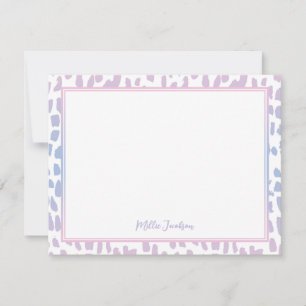 Cute Gradient Animal Print Pattern Note Card
