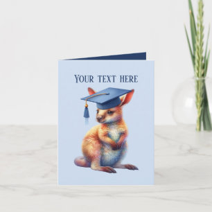 Cute Graduation add message kangaroo Card