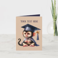 Cute Graduation add message monkey