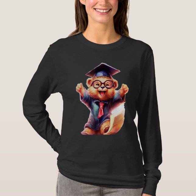 Cute Graduation Bear to Celebrate Your Graduate T-Shirt (Front)