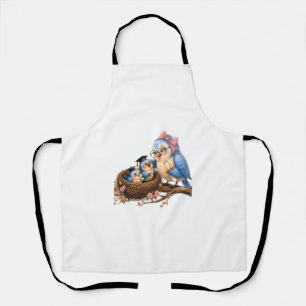 Cute Graduation Bird All-Over Print Apron