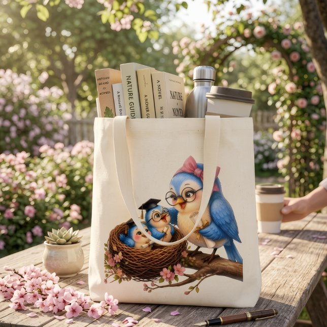 Cute Graduation Bird Tote Bag (Creator Uploaded)