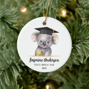 Cute Graduation Koala personalized Ceramic Ornament