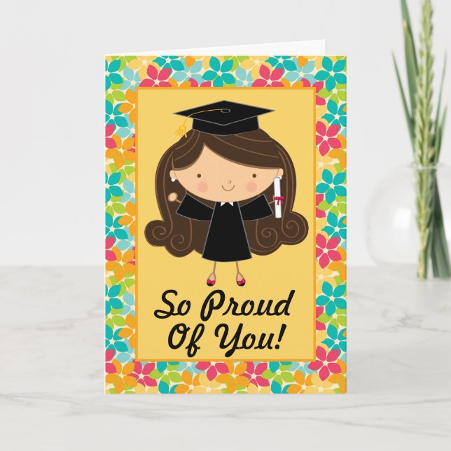 Cute Graduation Personalized Congratulations Card (Front)