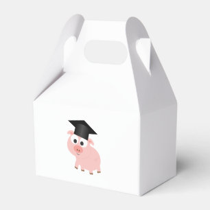 Cute Graduation Pig Favor Boxes