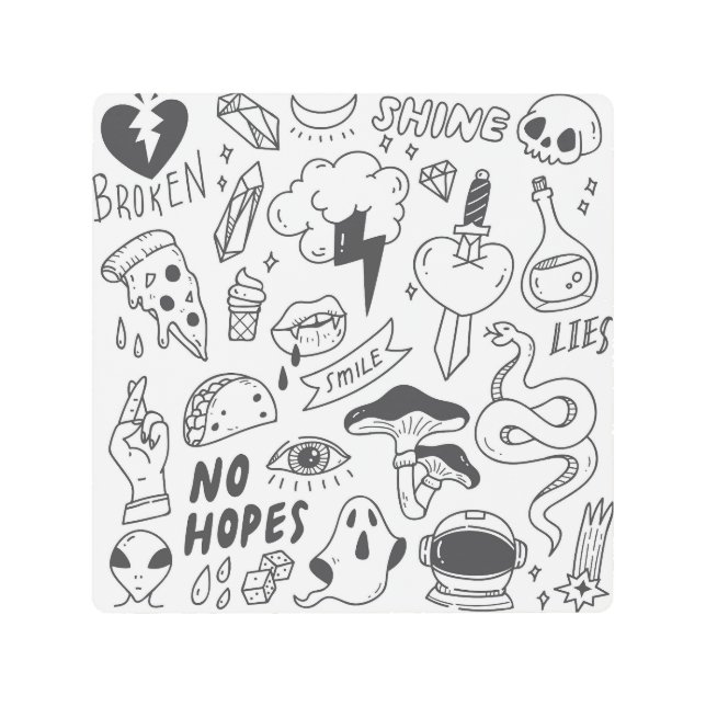 Cute Graffiti: Doodle Art Set. (Front)