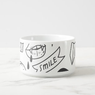 Cute Graffiti: Doodle Art Set. Bowl