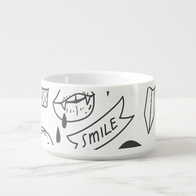 Cute Graffiti: Doodle Art Set. Bowl (Center)