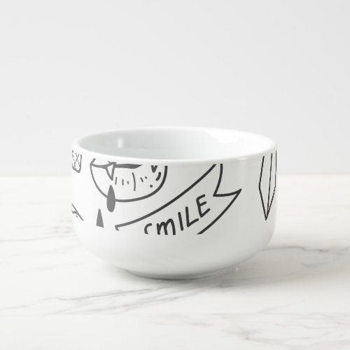 Cute Graffiti Doodle Art Set Soup Mug