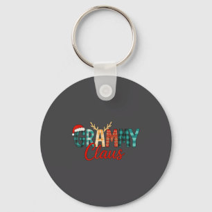 Cute Grammy Claus Christmas For Grandma Santa Hat  Keychain