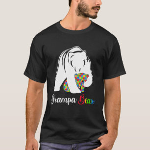 Cute Grampa Bear Autism Awareness Autistic Family T-Shirt