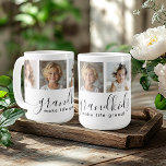 Cute Grandkids Make Life Grand 4 Photo Coffee Mug<br><div class="desc">A thoughtful gift for grandparents, this custom Photo Collage design features a 4-photo template to personalize with photos of the grandchildren. A combination of modern handwritten script combined with a modern sans serif font spell out "grandkids make life grand!" This mug makes a wonderful gift for Grandparent's Day, birthday, holiday...</div>