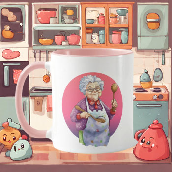 Cute Grandma Add Message Watercolor  Mug by DoodlesGifts at Zazzle
